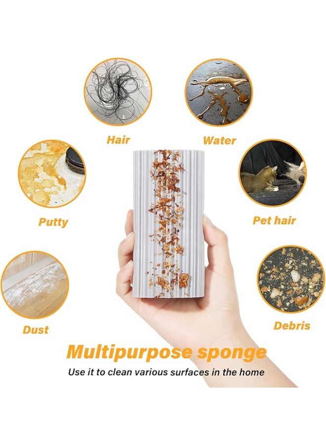 YFUIF 2-Pack Damp Clean Duster Sponges – Magic Eraser Baseboard & Surface Cleaning Tool, Multipurpose Dusters for Blinds, Glass, Vents, Railings, Mirrors, Window Tracks, and Faucets - Image 3