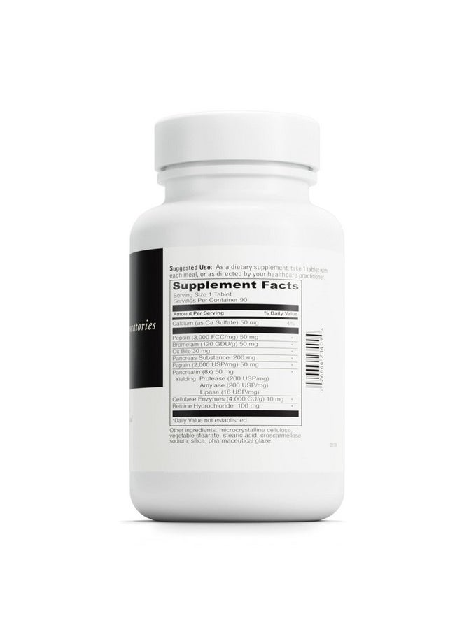 Davinci DAVINCI Labs All-Zyme - Dietary Supplement to Support Digestive Tract Function and Nutrient Absorption - with Calcium, Pepsin, Bromelain, Papain, Pancreatin and More - Gluten-Free - 90 Tablets  - Image 2