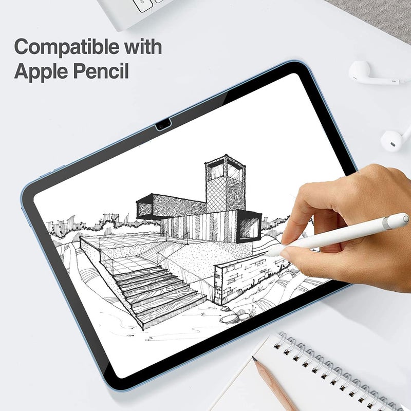 [عبوة من قطعتين] واقي زجاج مطلي لجهاز iPad الجيل العاشر بحجم 10.9 بوصة (نسخة 2022) – وضوح عالي / صلابة 9H - Image 4