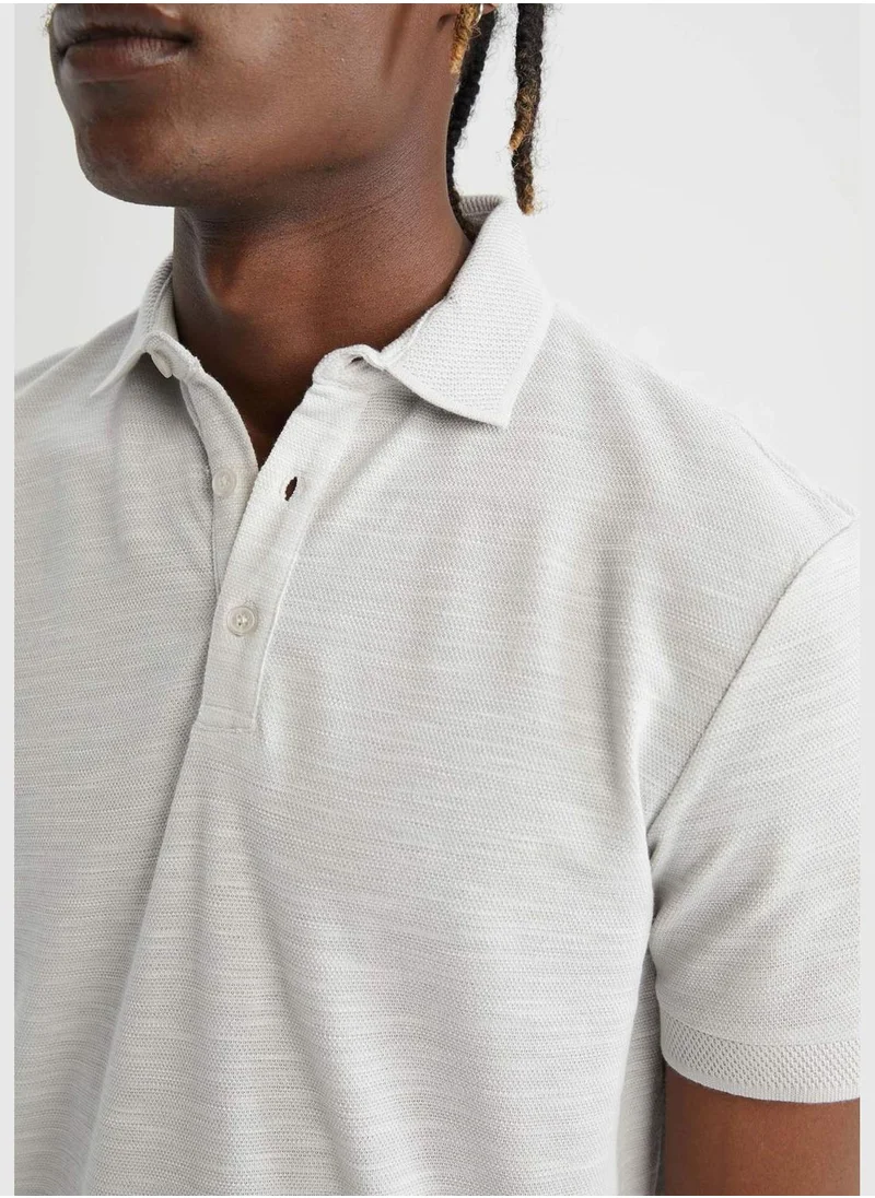 ديفاكتو Slim Fit Short Sleeve Polo Shirt