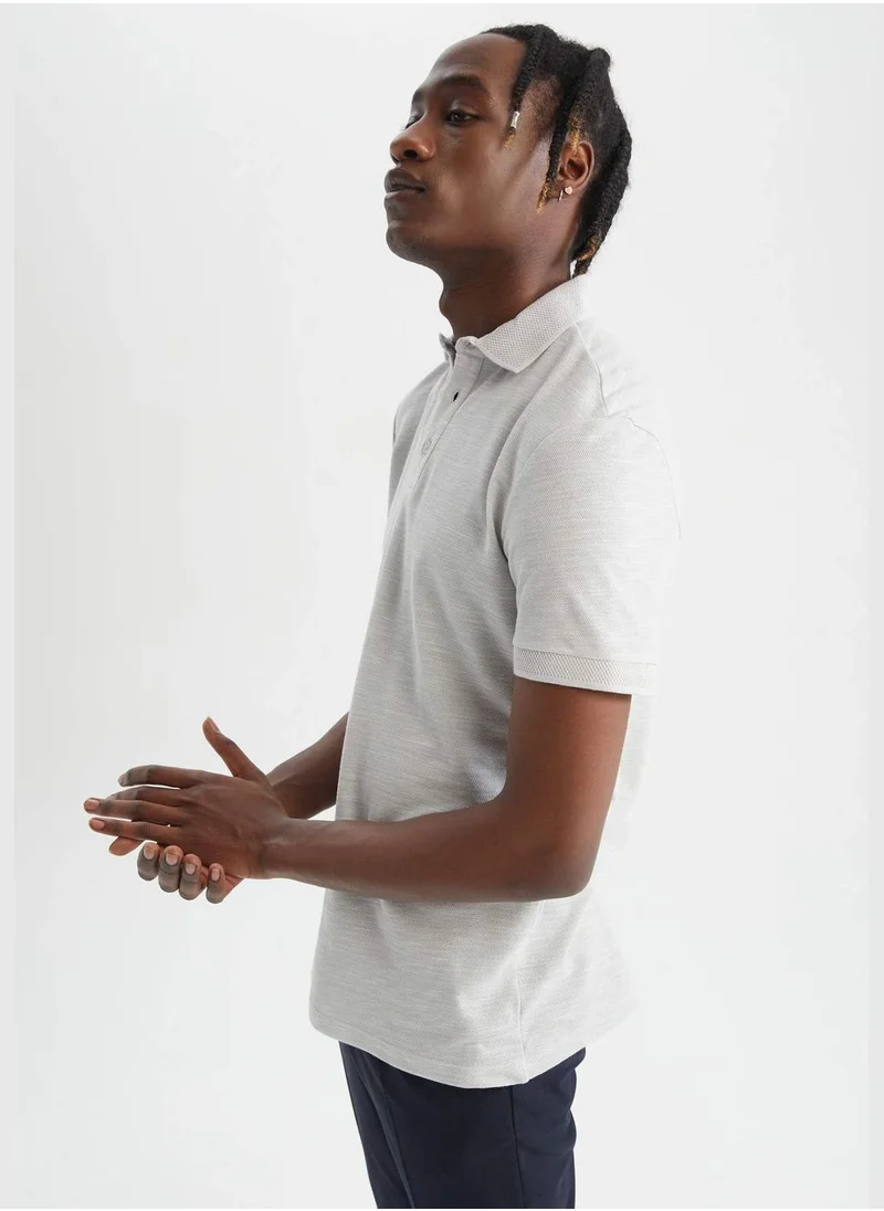 ديفاكتو Slim Fit Short Sleeve Polo Shirt