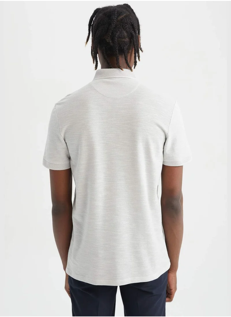 ديفاكتو Slim Fit Short Sleeve Polo Shirt