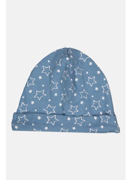 Cool Club Toddlers Girl Allover Print Beanie, Slate Blue  - Image 2
