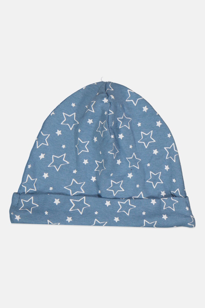 Cool Club Toddlers Girl Allover Print Beanie, Slate Blue  - Image 2