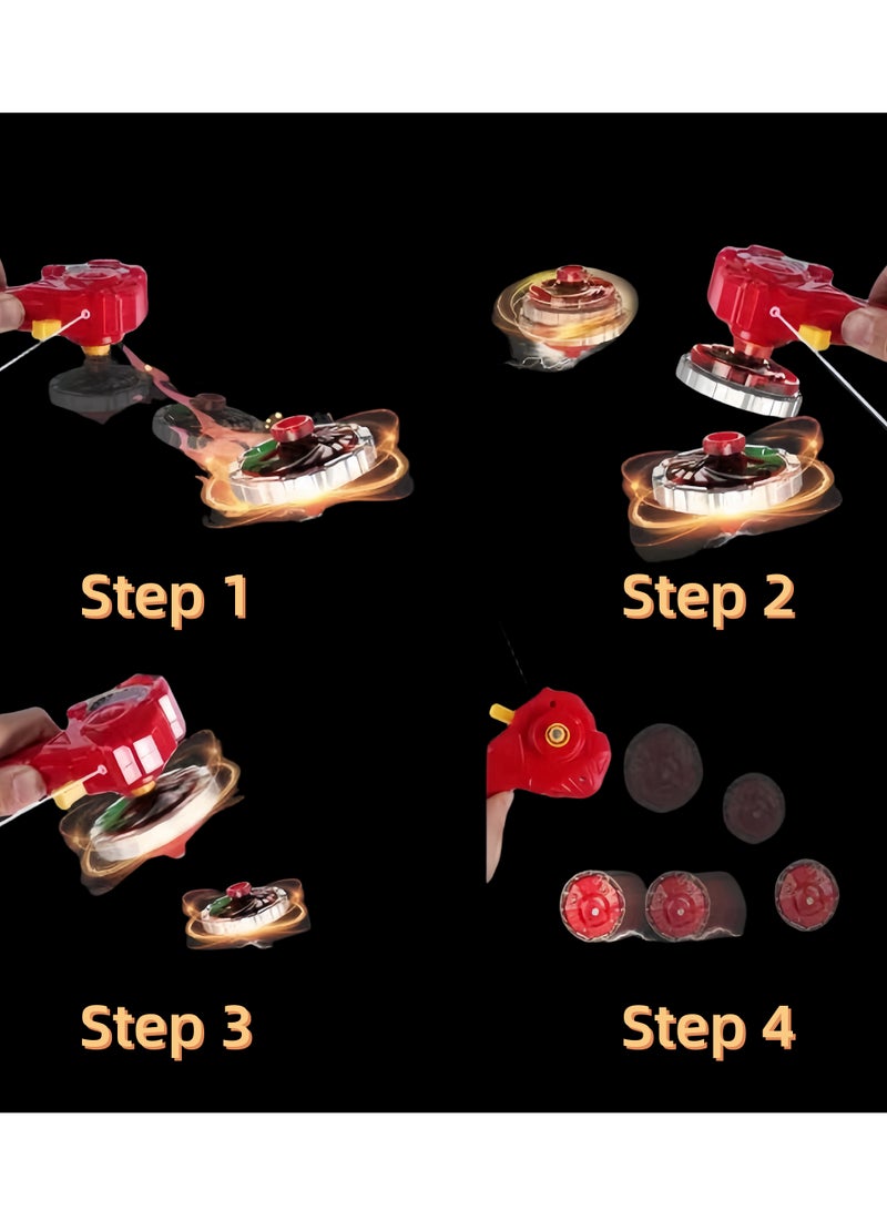 general Gaming Top Toys Battle Burst Gyro Toy Great Present for Kids Gyros Set, including 1 main gyro, 1 acceleration ring, 1 launcher (Blue) - Image 4