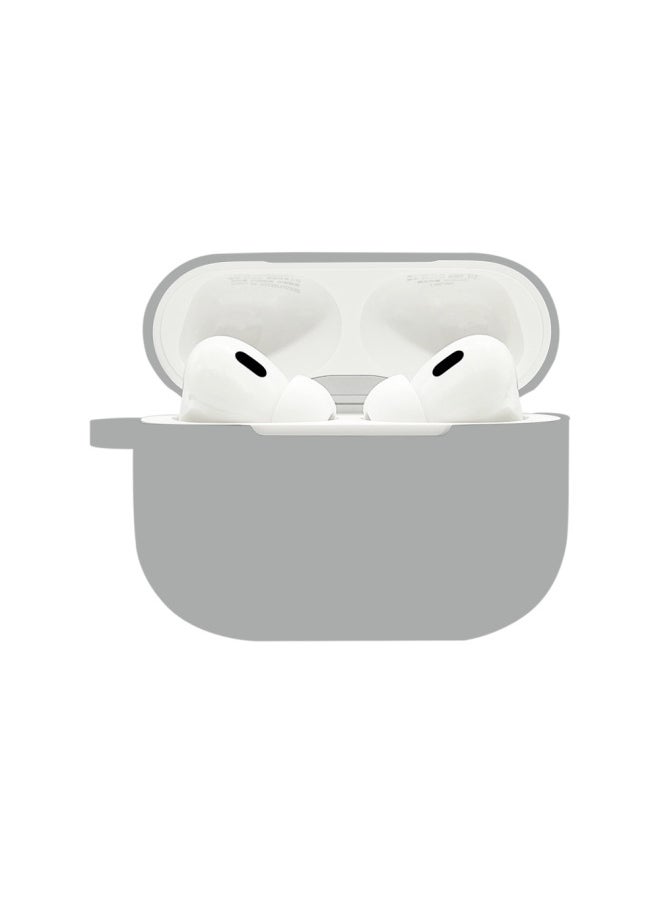 Generic - Suitable For Airpods Pro2 Protective Case Silicone Case Airpods4 Apple Wireless Bluetooth Headset Case-Color:Light Gray (with Hanging Ears 1.2mm)-Applicable Models:Airpods4 Pearlescent Bag Packaging Sixth Generation) - Image 1
