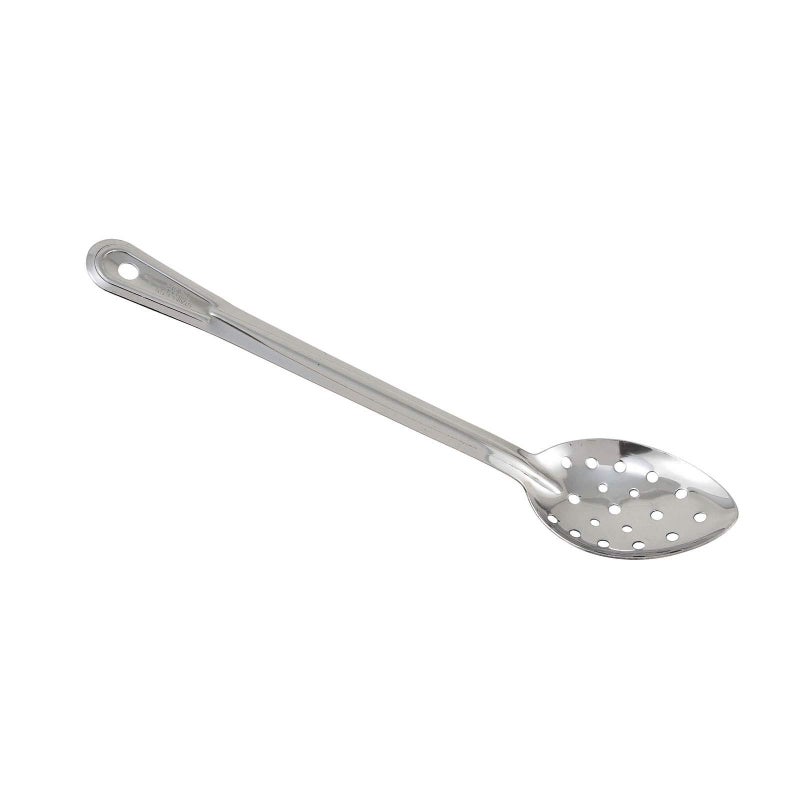 Winco Perforated Stainless Steel Basting Spoon, 15-Inch - Image 1