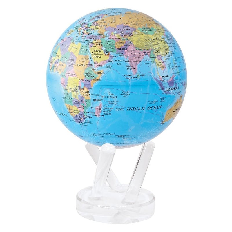 MOVA Globe Blue Political Map 4.5"" - Image 1