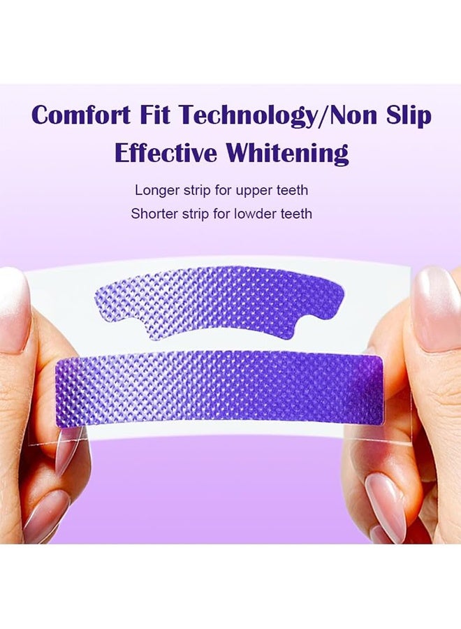 صهر فاي شرائط تبييض الأسنان السحرية البنفسجية، شرائط تبييض الأسنان V34، تبييض الأسنان البنفسجية، علاج تصبغ الأسنان، يبيض الأسنان، العناية باللثة وإزالة التصبغات، يزيل البقع الصفراء ورائحة الفم الكريهة، يجمع بين التبييض وتصحيح اللون، 7 تطبيقات / 14 شريط - Image 4