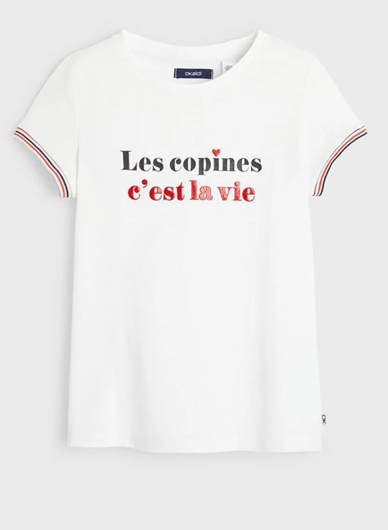 Okaidi Obaibi Youth Striped Sleeves T-Shirt