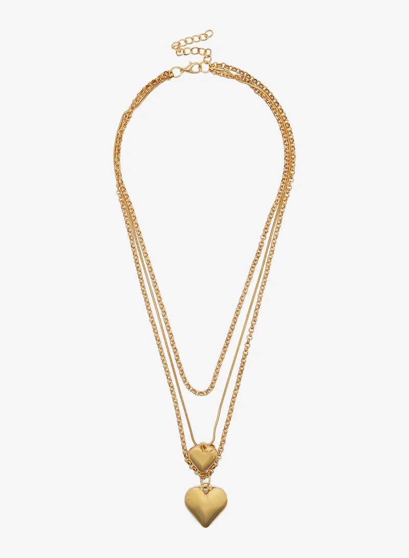 Ginger Layered Multi Charm Boho Necklace