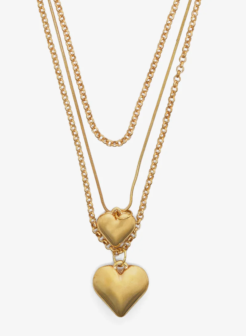 Ginger Layered Multi Charm Boho Necklace