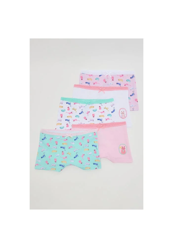 R&b 5 Pack Printed Boyshorts