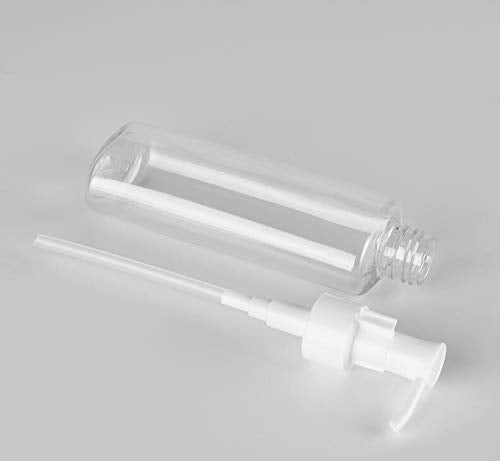 erioctry 3Pcs 100ml Refillable Plastic Clear Flat Pumps Lotion Cream Cleansing Oil Dispenser Bottle Travel Bottles Pump Bottle Make Up Cosmetic Container Holder - Image 2