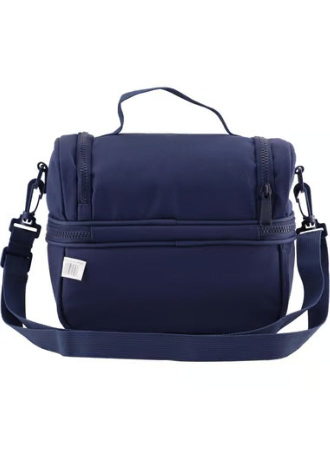 Atrium Big Zipper Lunch Bag Solid Navy - Image 2