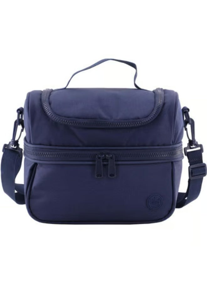 Atrium Big Zipper Lunch Bag Solid Navy - Image 1