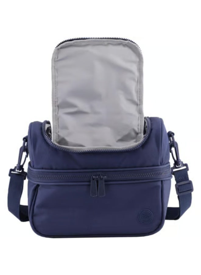 Atrium Big Zipper Lunch Bag Solid Navy - Image 3