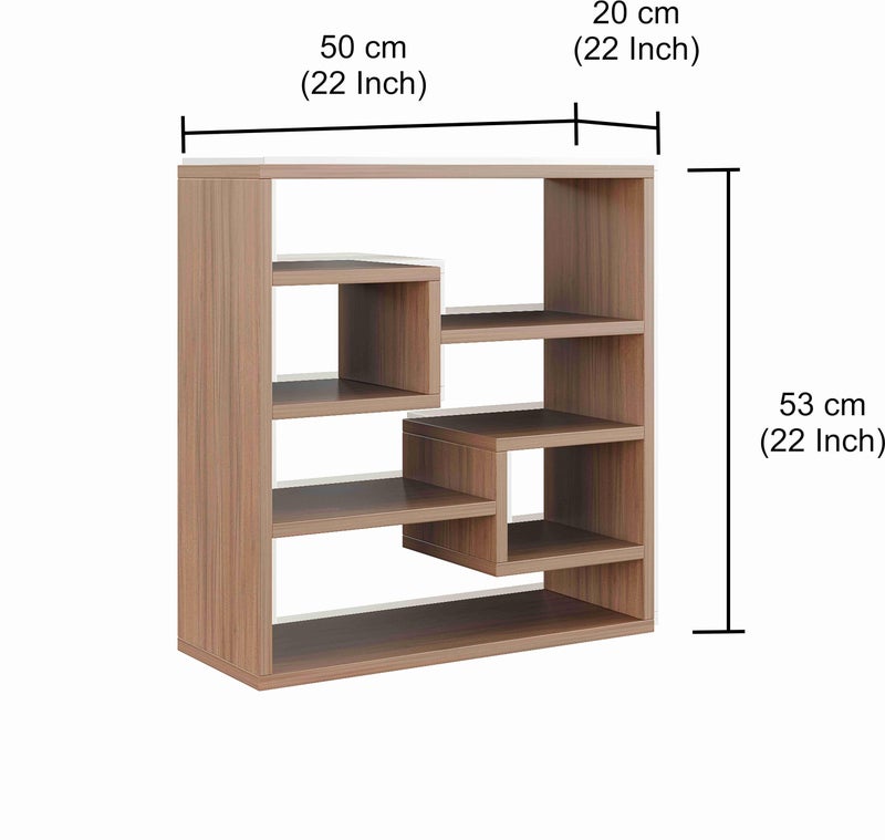FURNEASER Brian Kitchen Rack Shelf Multipurpose Wooden Wall Mounted Spice Jar Rack Shelves for Kitchen Storage Kitchen Shelf Organizer Kitchen item Containers Hanging Shelves (Exotic Teak) - Image 4