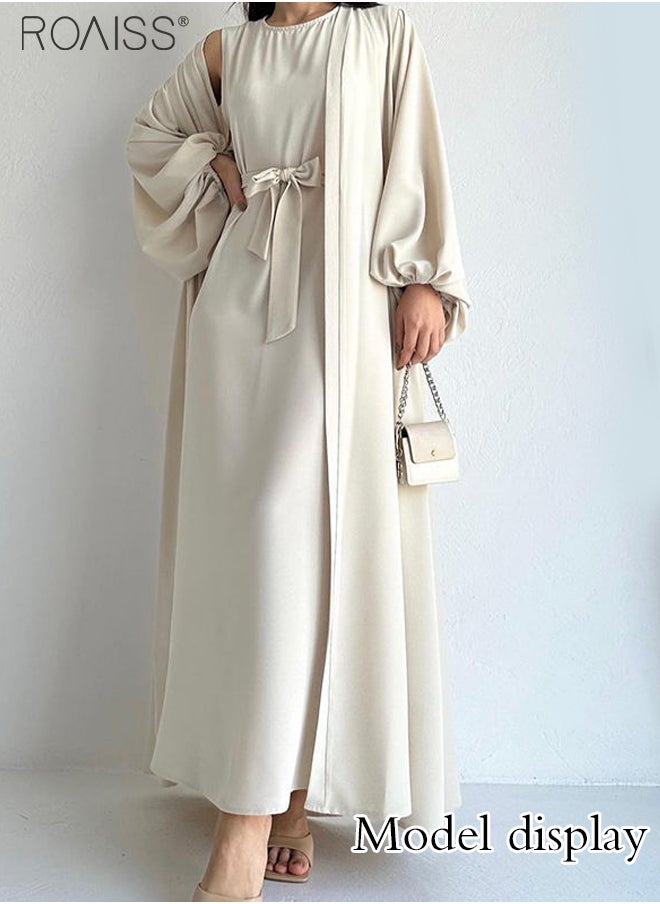 2 Piece Cardigan Abaya Dress Women'S Everyday Formal Occasion Sleeveless Dress And Balloon Sleeve Cardigan Coat - pzsku/Z624B6BD9E9C4E9130388Z/45/_/1709024966/ff1cd6e6-02b0-41fb-9010-05fe0024a082