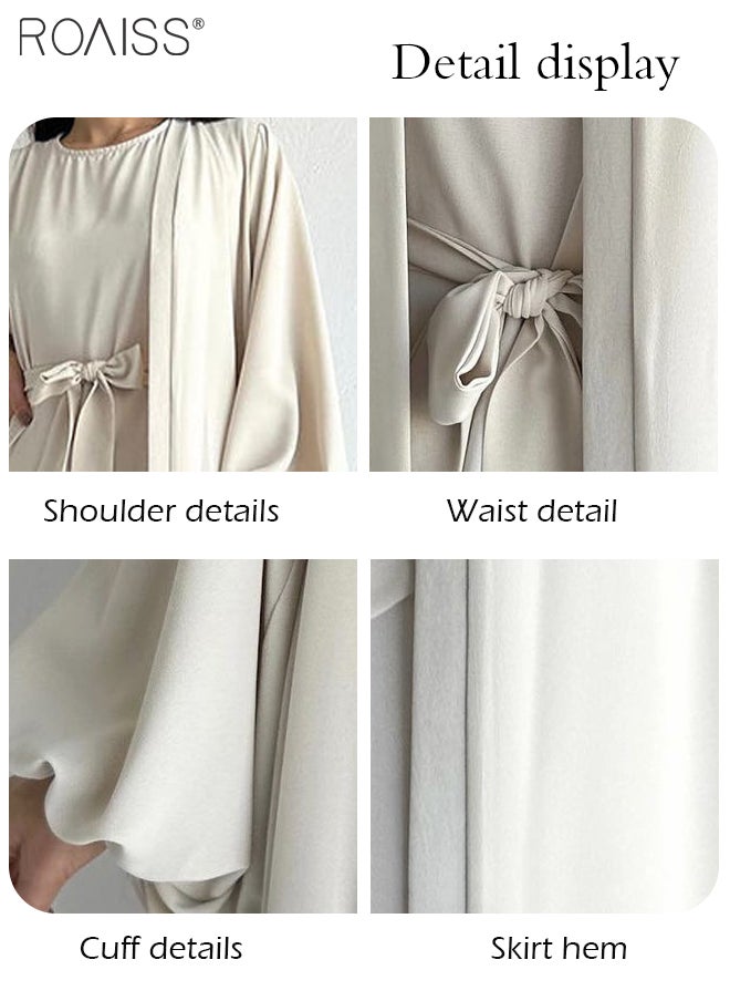 2 Piece Cardigan Abaya Dress Women'S Everyday Formal Occasion Sleeveless Dress And Balloon Sleeve Cardigan Coat - pzsku/Z624B6BD9E9C4E9130388Z/45/_/1709024968/e395f8e7-f487-4046-9945-536373e55c94