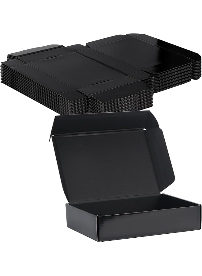 erorex 15X10X4Cm Black Shipping Boxes 20 Pack Corrugated Cardboard Mailing Box Packaging For Small Business Tab Locking Literature Mailer Boxes Flat Shipping Boxes Empty Gift Packing Boxes Supplies - Image 1