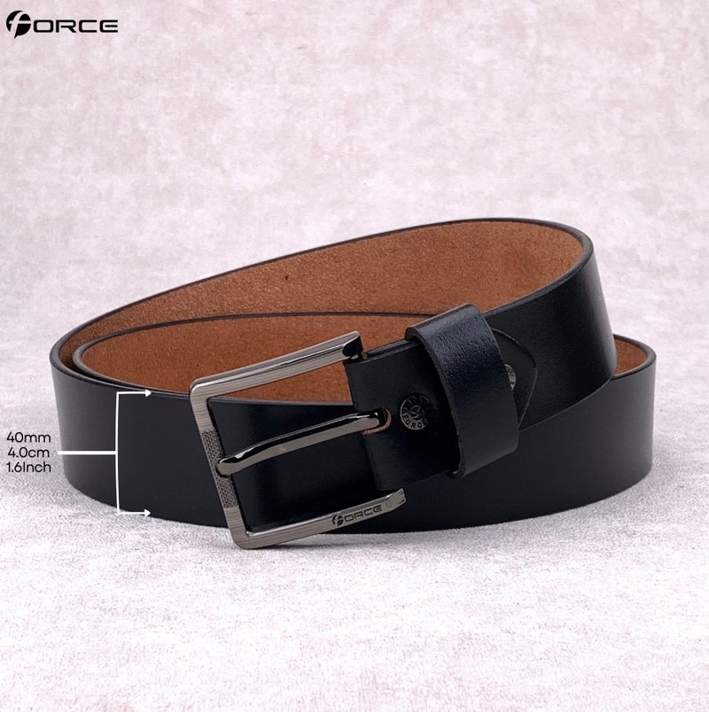 فورس حزام جلد طبيعي تيمبر (أسود) من جلد ميلانو - Image 5