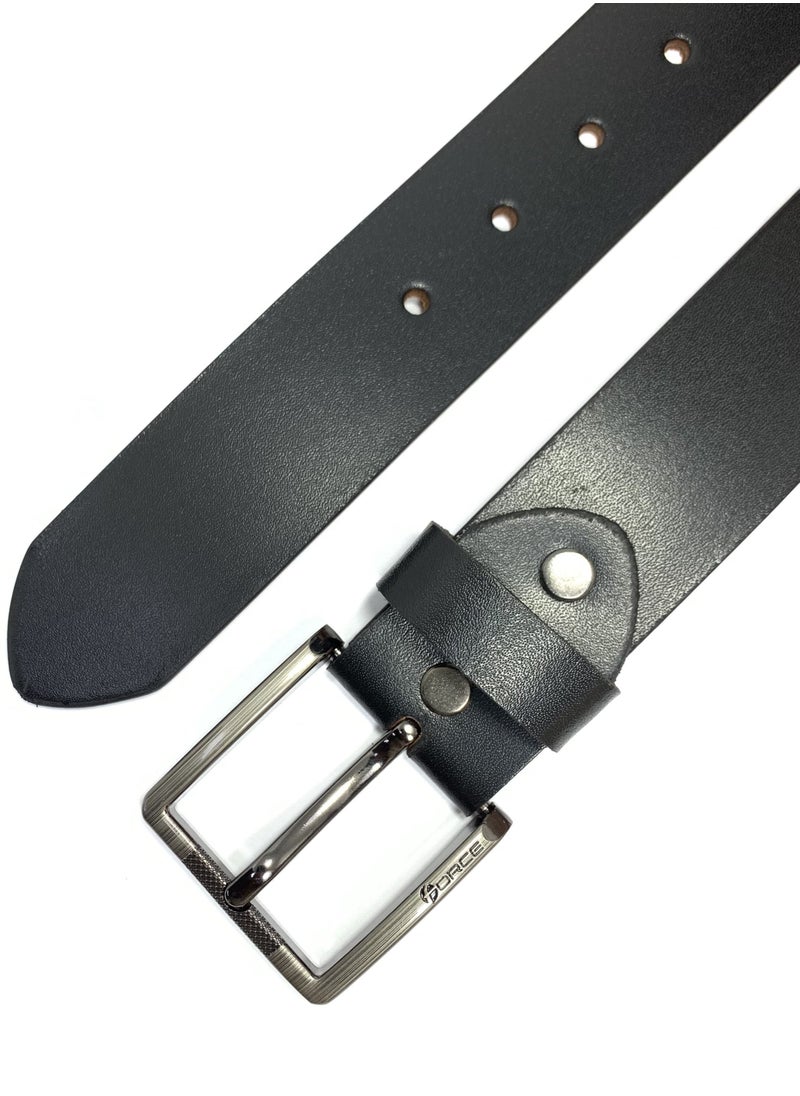 FORCE Force Genuine Leather Belt Men - Semi-Casual Men's Belt & Party Wear Belt, Casual Outfits, Gifts - Black & Brown Men’s Leather Belt for Men  - Image 3