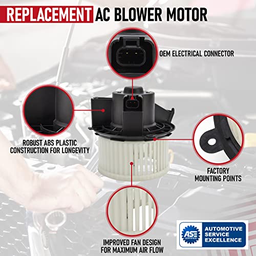 AA Ignition AC Heater Blower Motor with Fan - Compatible with Buick, Chevy, GMC & Saturn Vehicles - Enclave, Silverado, Silverado 3500 HD, Traverse, Acadia, Sierra - Replaces 15-81786, 22810567, 700236 - Image 4