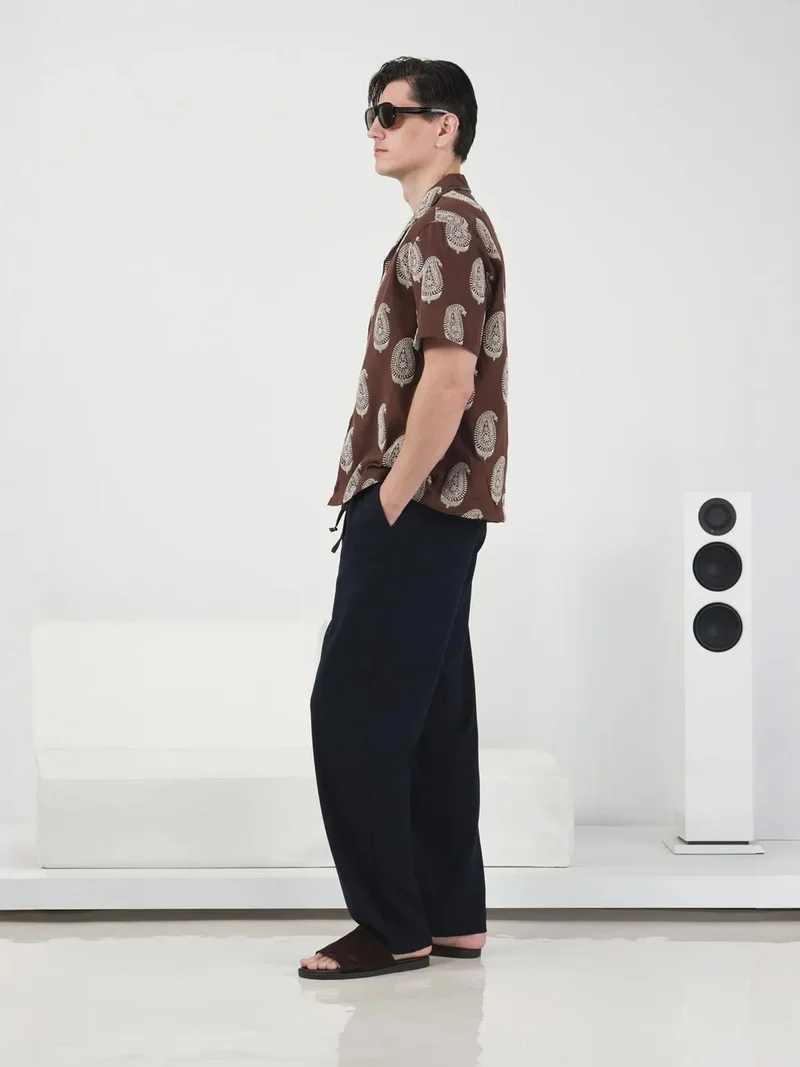 جيستو GIESTO Short Sleeve Paisley Print Shirt