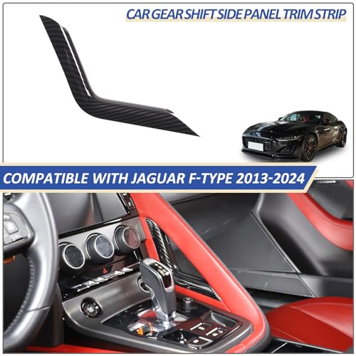 Daeiclru Center Console Gear Shift Panel Side Trim Cover Compatible with Jaguar F-Type 2013-2024, ABS Car Gear Shift Right Side Trim Strip, Interior Accessories (Carbon Fiber Pattern) - Image 5