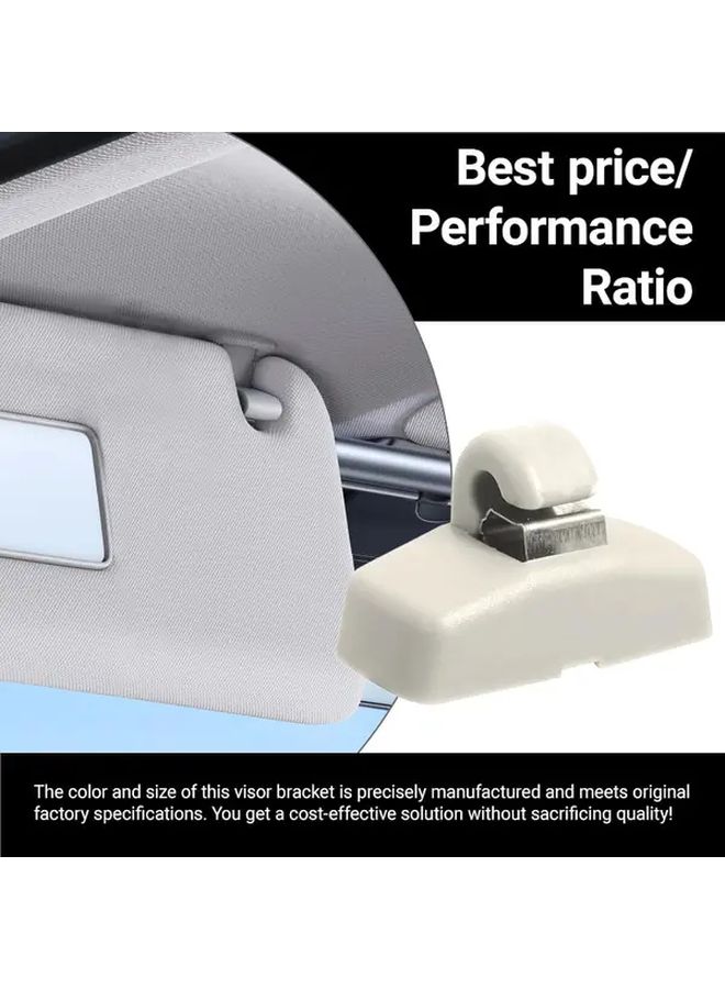 2 Pack Gray Car Sun Visor Clip Set Universal Interior Accessories - Image 4