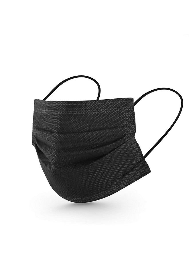 ASGARD Nonwoven Fabric Disposable Multilayer Protective Mask (Black, Pack of 100) for Unisex - Image 2
