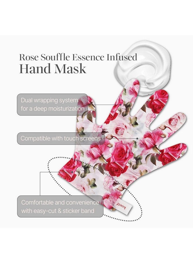 كويلف قناع اليدين الحريري ببتلات الورد من koelf PETITFEE (5 أزواج) - قفازات مغذية ومرطبة بشكل مكثف، أقنعة إصلاح اليدين برائحة الورد مع الببتيد والكولاجين وزبدة الشيا للحصول على يدين ناعمتين كالحرير، علاج لليدين - Image 5