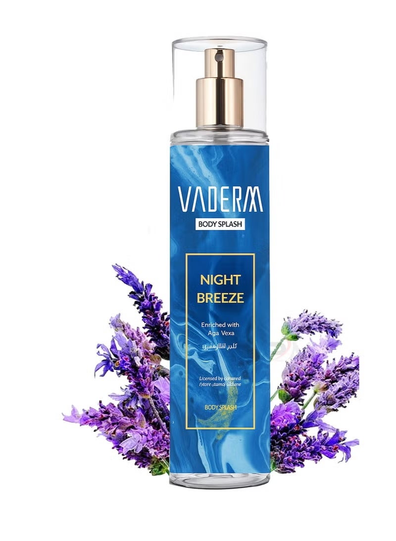 VADERM Body Splash Night Breeze Enriched With Aloe Vera 250 ML - Image 1