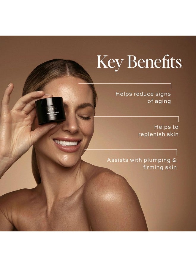 DIME Beauty Dewy Day Cream, Morning Face Moisturizer with Rosehip Oil and Snow Mushroom, 1.7 oz / 50 ml - Image 2