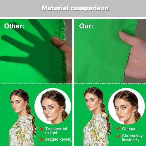Stookin® 8x9 Feet Green Screen Photography Backdrop: Ideal for Content Creators, Photoshoots, VFX Editing, Zoom Meetings, Instagram Reels, Facebook Shorts, YouTube Videos, and Live Streaming - Image 5