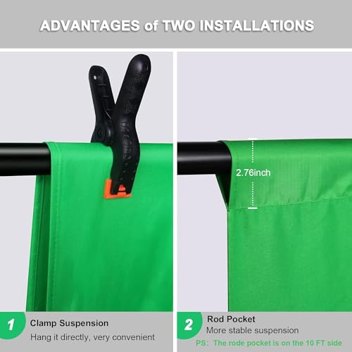Stookin® 8x9 Feet Green Screen Photography Backdrop: Ideal for Content Creators, Photoshoots, VFX Editing, Zoom Meetings, Instagram Reels, Facebook Shorts, YouTube Videos, and Live Streaming - Image 4
