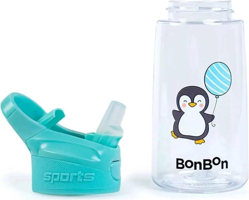BonBon Elite Tritan Kids Water Bottle 450ml - Cute Penguin - Image 3