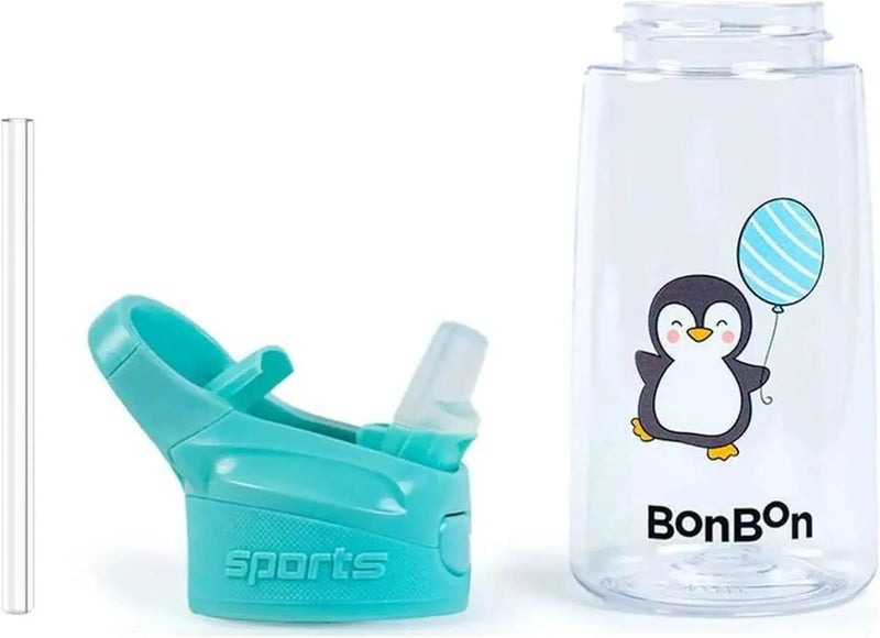 BonBon Elite Tritan Kids Water Bottle 450ml - Cute Penguin - Image 4
