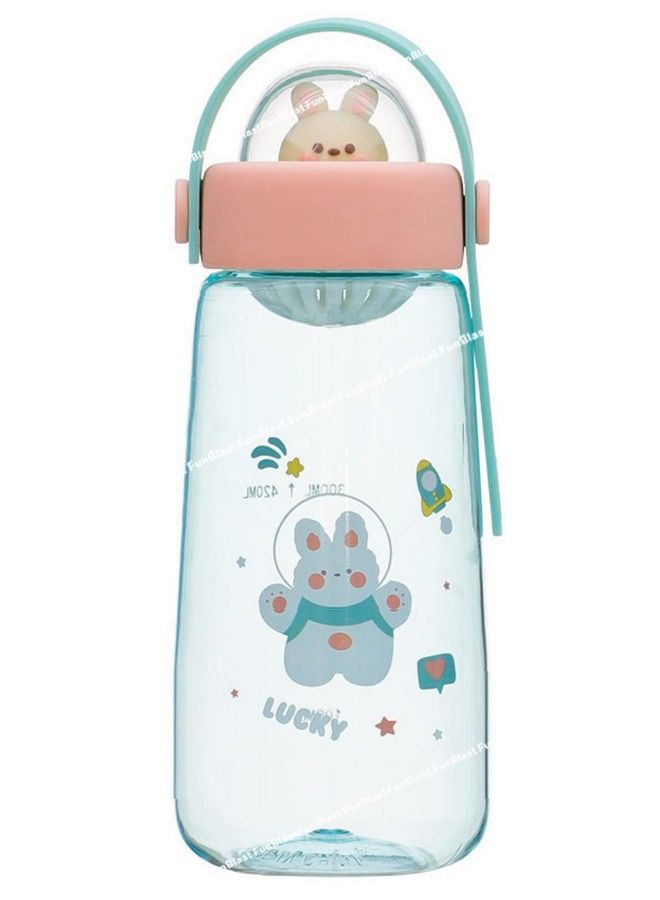 FunBlast Cute Water Bottle For Kids Bpa Free Water Bottle Anti Leak Non Toxic Durable Water Bottle For Girls Boys Children School Bottle For Kids 600 Ml (Sea Green) - Image 2