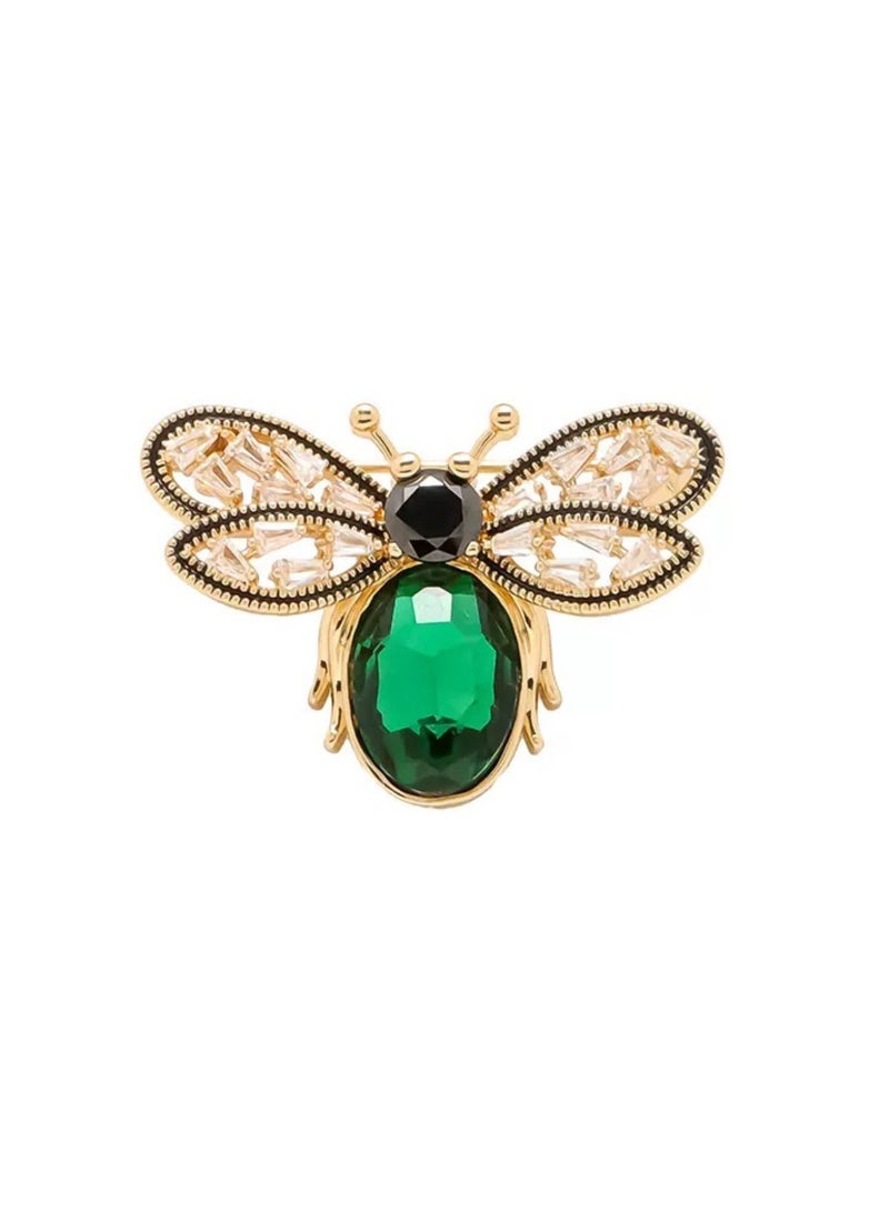 2 sets of rhinestone bee brooches for women, fashionable, unique, gold-plated, retro, insect, cute animal, bumblebee brooch, clothing accessories, birthday and holiday gifts - Image 2