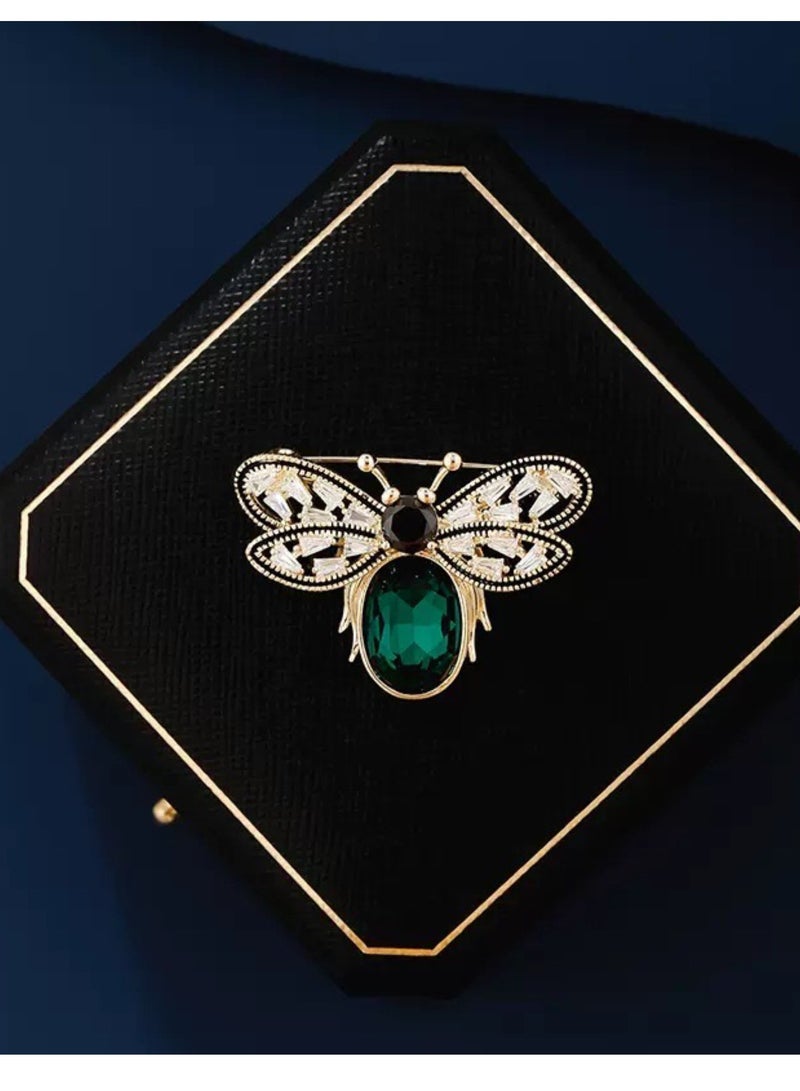 2 sets of rhinestone bee brooches for women, fashionable, unique, gold-plated, retro, insect, cute animal, bumblebee brooch, clothing accessories, birthday and holiday gifts - Image 5