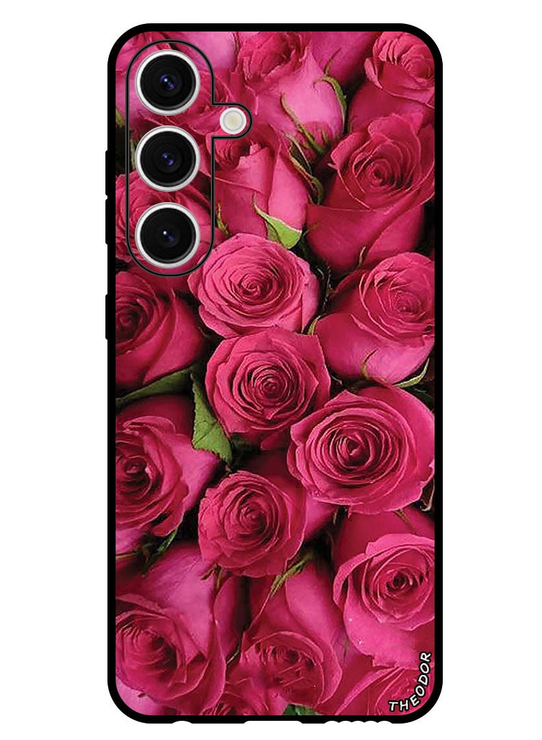 Theodor Protective Case Anti Scratch Shock Proof Bumper Cover For Samsung Galaxy S24 Pink Roses - Image 1