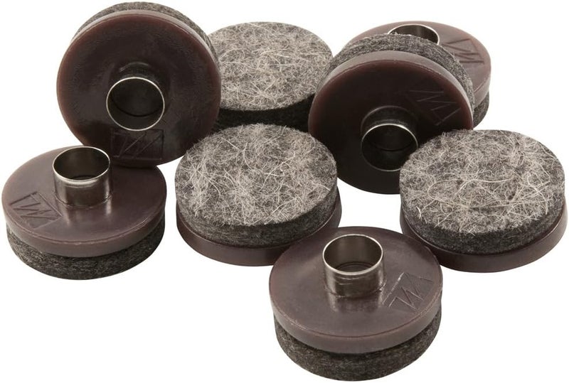 SoftTouch Nailon Heavy Duty Felt Pads for Wood Furniture and Hard Surfaces Value Pack 20 piece  Walnut Brown Round 1 in  15 in - Image 1