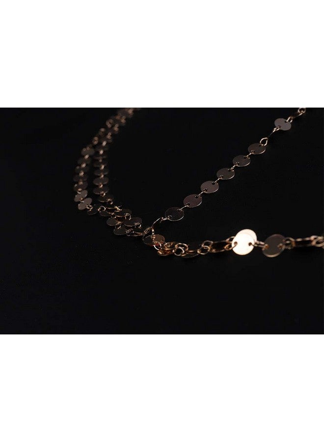 Denifery Bridal Boho Gold Head Chain Bridal Headpiece Bohemian Wedding Hair Accessories - Image 2