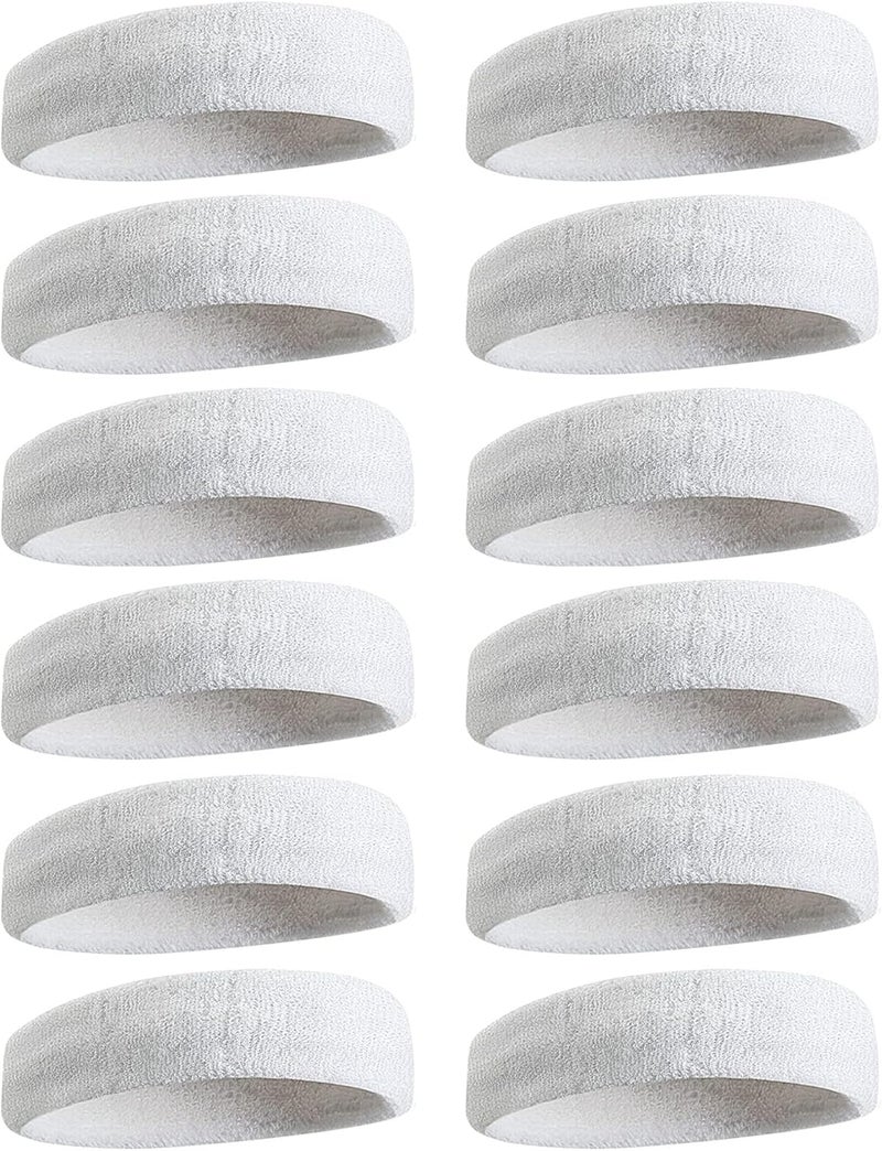 NON STOP Sweatbands Sports Headband for Men & Women, Moisture Wicking Hairband Athletic Towel Headbands Cotton Head Sweat Bands for Running, Cycling, Yoga, Spa - Image 1