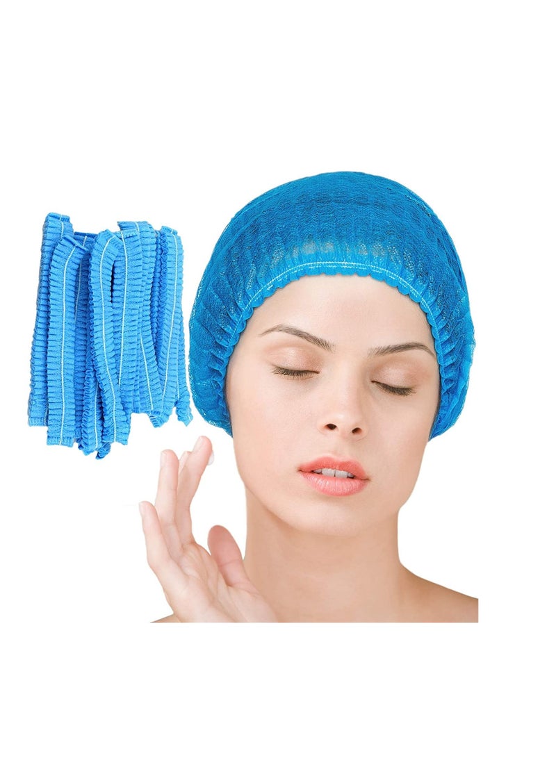 شبكة شعر بوفانت للاستخدام مرة واحدة مطبخ حمام كافيتيريا مطعم غطاء دش مرن أزرق - Image 1
