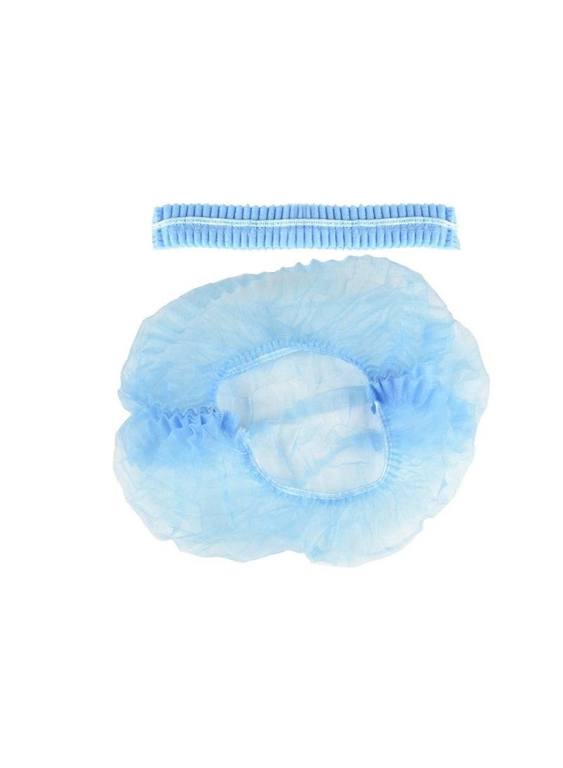 vsell24 Disposable Bouffant Hair Net Kitchen Bathroom Cafeteria Restaurant Elastic Shower Cap Blue - Image 4