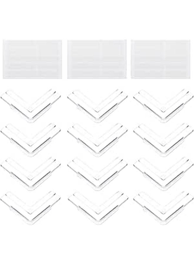 12 Pack Clear PVC Corner Protectors Furniture Edge Guards Anti Collision Safety Bumpers - Image 1