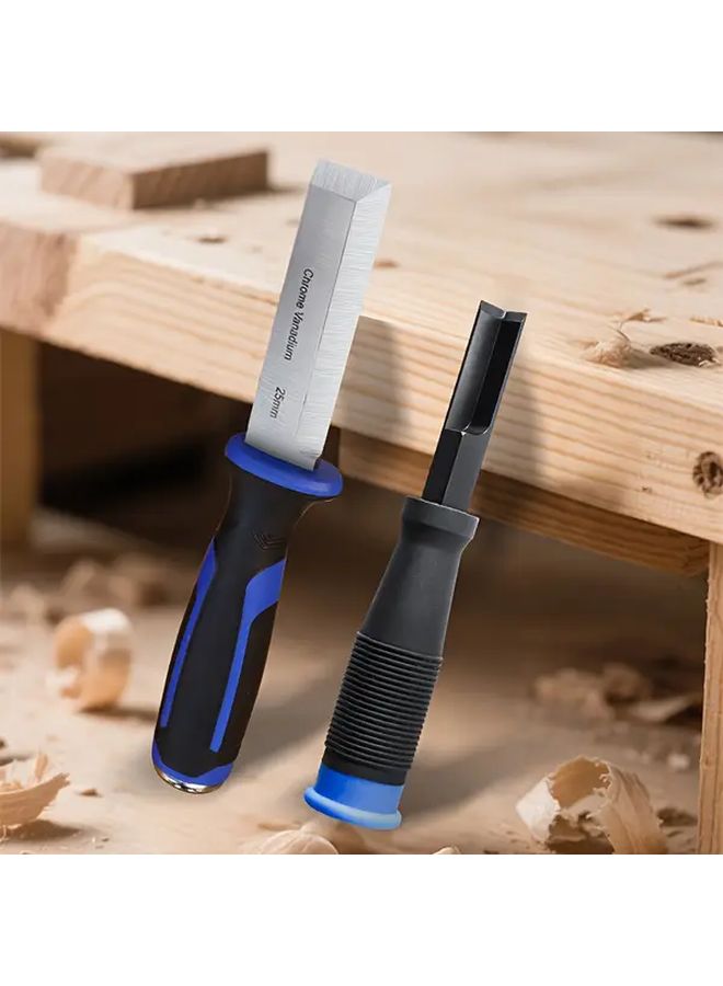 2pcs Wood Chisel Set Heavy Duty 7 Inch 90 Degree Right Angle And 9 25 Inch Framing Chisel - Image 2